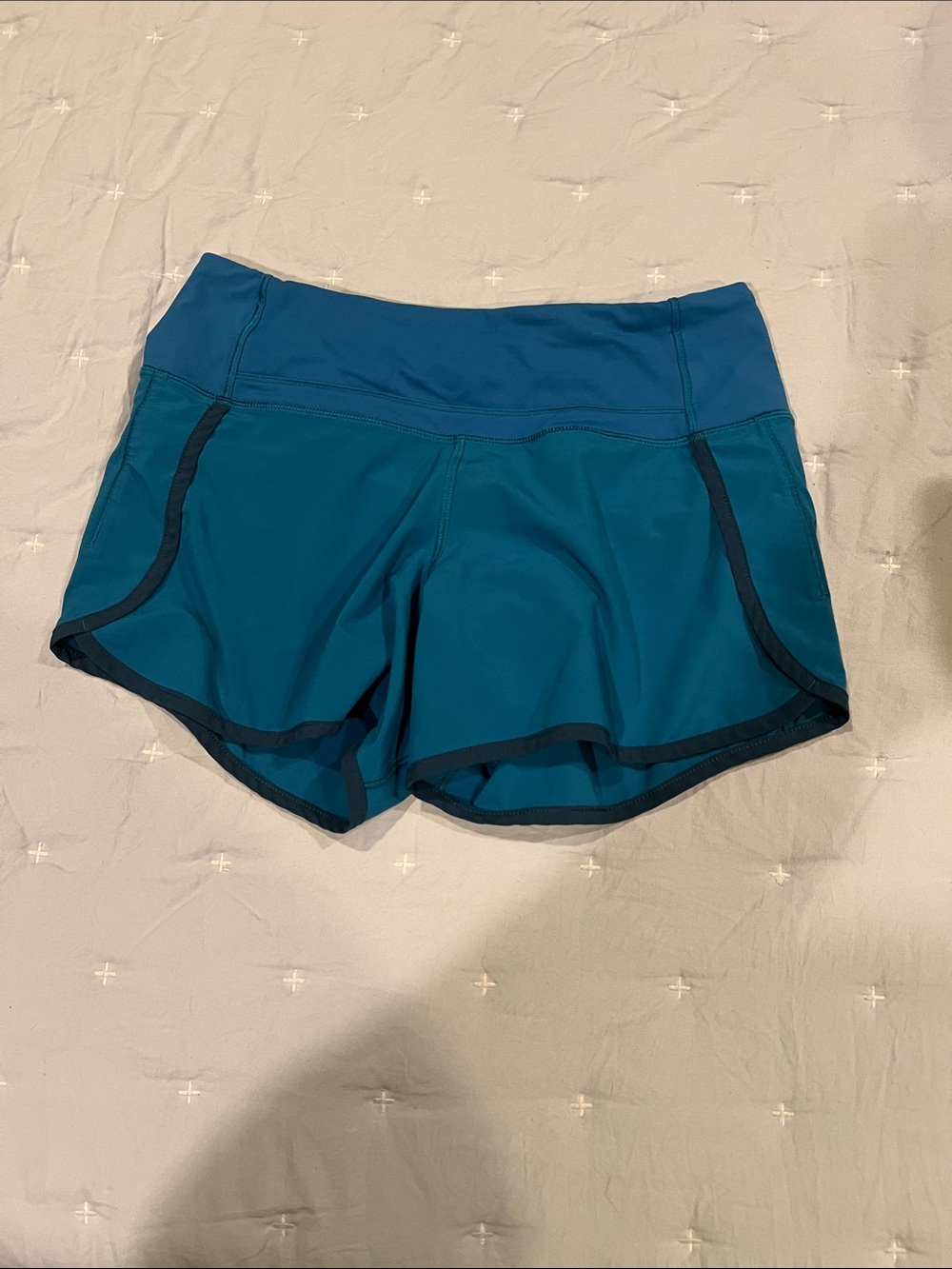 lululemon athletica Teal & Deep Teal Running Shorts